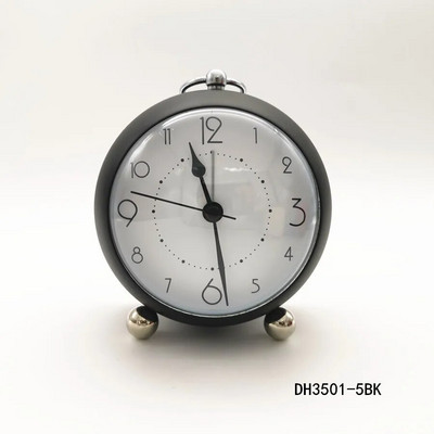 Retro budilica S tihim kazaljkom Satovi s dva zvona Noćna svjetla Dekoracija spavaće sobe Kućni dekor Vintage Antikna prijenosna budilica