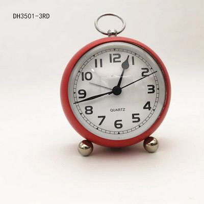 Retro budilica S tihim kazaljkom Satovi s dva zvona Noćna svjetla Dekoracija spavaće sobe Kućni dekor Vintage Antikna prijenosna budilica