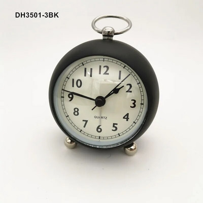 Retro budilica S tihim kazaljkom Satovi s dva zvona Noćna svjetla Dekoracija spavaće sobe Kućni dekor Vintage Antikna prijenosna budilica