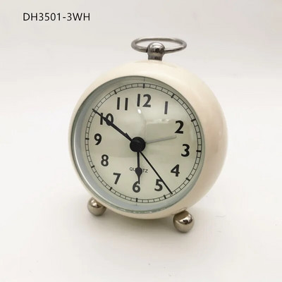 Retro budilica S tihim kazaljkom Satovi s dva zvona Noćna svjetla Dekoracija spavaće sobe Kućni dekor Vintage Antikna prijenosna budilica