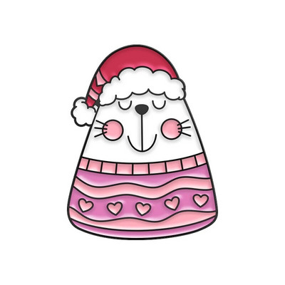 Happy Winter σμάλτο καρφίτσες προσαρμοσμένες Bird Cat Fox Turtle Goose καρφίτσες σήματα πέτο Ζώο πουλόβερ κοσμήματα Δώρο για παιδιά φίλους