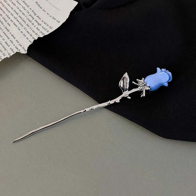 Vintage štapići za kosu s cvijetom ruže za žene Jednostavan metalni mač Zmija Diy Štapići za jelo Ukosnice Alati za oblikovanje frizure Dodaci