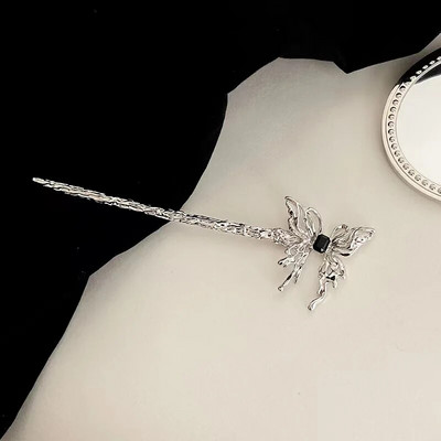 Vintage štapići za kosu s cvijetom ruže za žene Jednostavan metalni mač Zmija Diy Štapići za jelo Ukosnice Alati za oblikovanje frizure Dodaci