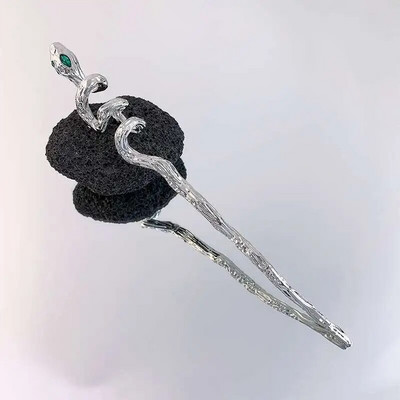 Vintage štapići za kosu s cvijetom ruže za žene Jednostavan metalni mač Zmija Diy Štapići za jelo Ukosnice Alati za oblikovanje frizure Dodaci