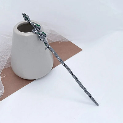 Vintage štapići za kosu s cvijetom ruže za žene Jednostavan metalni mač Zmija Diy Štapići za jelo Ukosnice Alati za oblikovanje frizure Dodaci