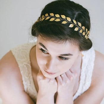 Μόδα Χρυσό Ασημί χρώμα Κορδέλες Νύφης Κορδέλες Γούρι Τιάρες Φύλλα Γάμου Αξεσουάρ μαλλιών Γυναικεία κοσμήματα μαλλιών