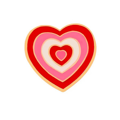 Vikerkaarevärvi südameemailnõelad Kollane punane oranž lilla pross reväär Märgikott Moeehted kingitus sõbrale