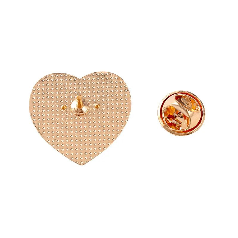 Vikerkaarevärvi südameemailnõelad Kollane punane oranž lilla pross reväär Märgikott Moeehted kingitus sõbrale