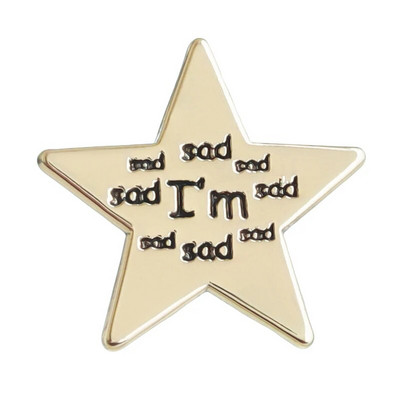 Išbandžiau Sveikinu Nekenčiu tavęs Emalio smeigtukai Aukso spalvos penkiakampė žvaigždė Sagės Atvartas Ženkliukai Juokingi Citatos Papuošalai Dovana vaikui