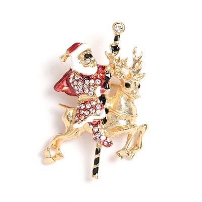 18Styles Jõulud XMAS Prossid Reväärinõel Kristallist Jõuluvana Lumememme Pärg Põdrakellad Puuehted Head uut aastat kingitus sõpradele