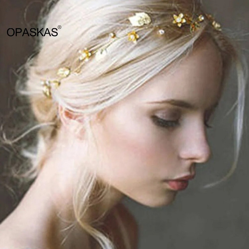 Lehed Juuksepael Pulma Tiaras Kroonpärli lilleline peapael Princess Party Diadem Juukserõngas Lindiga Pruudi Juukseehted