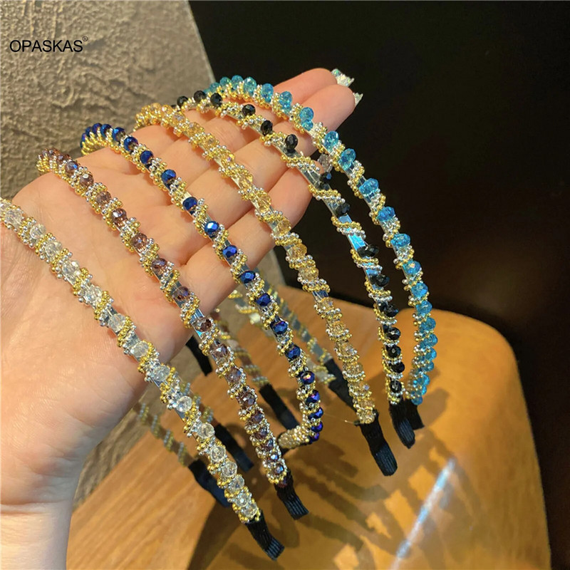 2tk Kristallist peapael Tiaras Sädelevate helmestega Juukserõngad Peapael Kingitus naisele Tüdrukule Kingitus Mood Pulma Pruudi Juukseehted