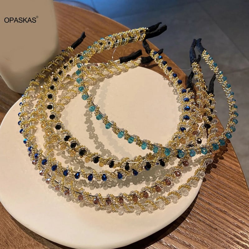 2tk Kristallist peapael Tiaras Sädelevate helmestega Juukserõngad Peapael Kingitus naisele Tüdrukule Kingitus Mood Pulma Pruudi Juukseehted