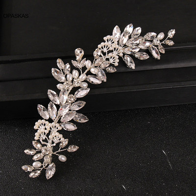 Naiste juuksepael Pulmad Tiaras Pärlikristallpeapaelad Mood Pruudi Juuksed Ehted Kihlus Juuksed Oenament Abielu Bijoux Kingitus