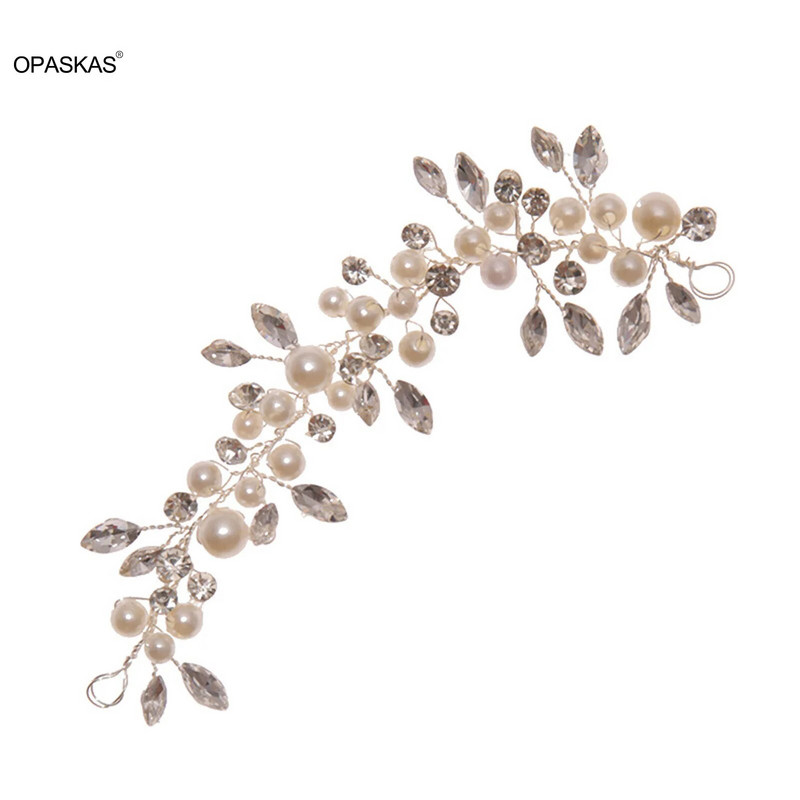 Naiste juuksepael Pulmad Tiaras Pärlikristallpeapaelad Mood Pruudi Juuksed Ehted Kihlus Juuksed Oenament Abielu Bijoux Kingitus