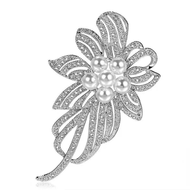 Vintažinės aukso spalvos dengtos gėlių segės moterims Vestuvių Kalnų krištolinis puokštė Bijoux Pins Drabužiai Papuošalai Priedai