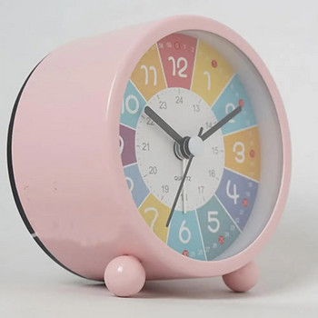 2022 Детски будилник с дъга анимационни светещи безшумни нетиктакащи настолни часовници за декор на спалнята за домашен офис Настолни часовници