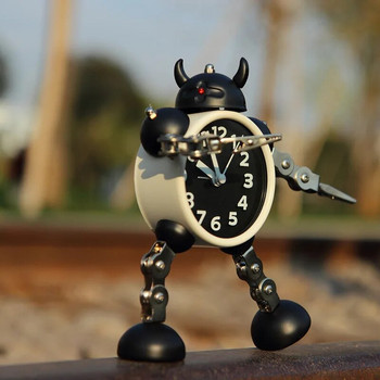Creative Kids Alarm Metal Robot Robot Cartoon Anime Επιτραπέζιο Ρολόι Ξυπνητήρι Παιδικό Δώρο Χριστουγέννων