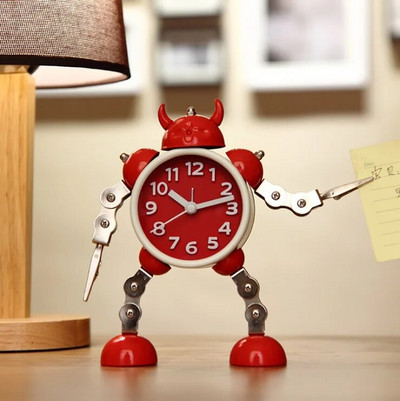 Kreativni dječji alarm Metalni robotski sat Crtić Anime Stolni stolni sat Alarmni sat Božićni poklon za djecu