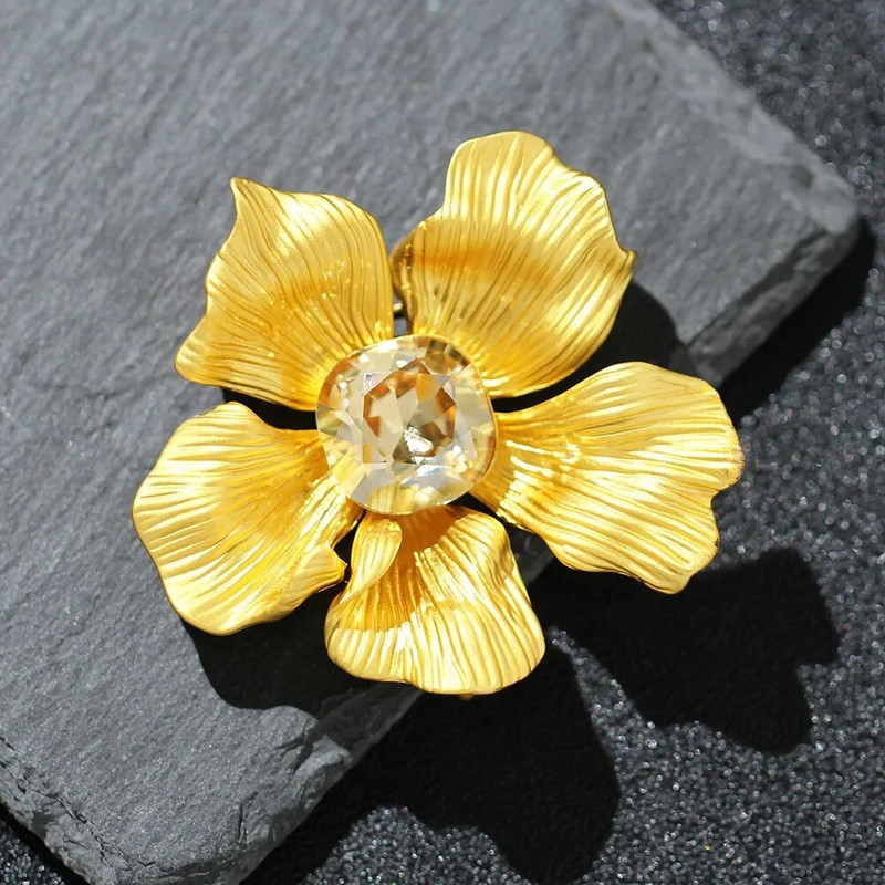 Naised Tüdrukud Elegantsed Klassikalised Lilled Rhinestone Peened Sõlge Nööpnõelad Moodne Daamipidu Pidulik Kleit Mantel Ehted Aksessuaarid