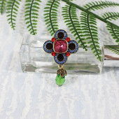 Smalka kristāla kulonu piespraudes piespraude Sieviešu Luksusa Rhinestone Ziedu Piespraudes Uzvalks Kleita Korsāža Retro nozīmītes Ballīte Biroja rotaslietas