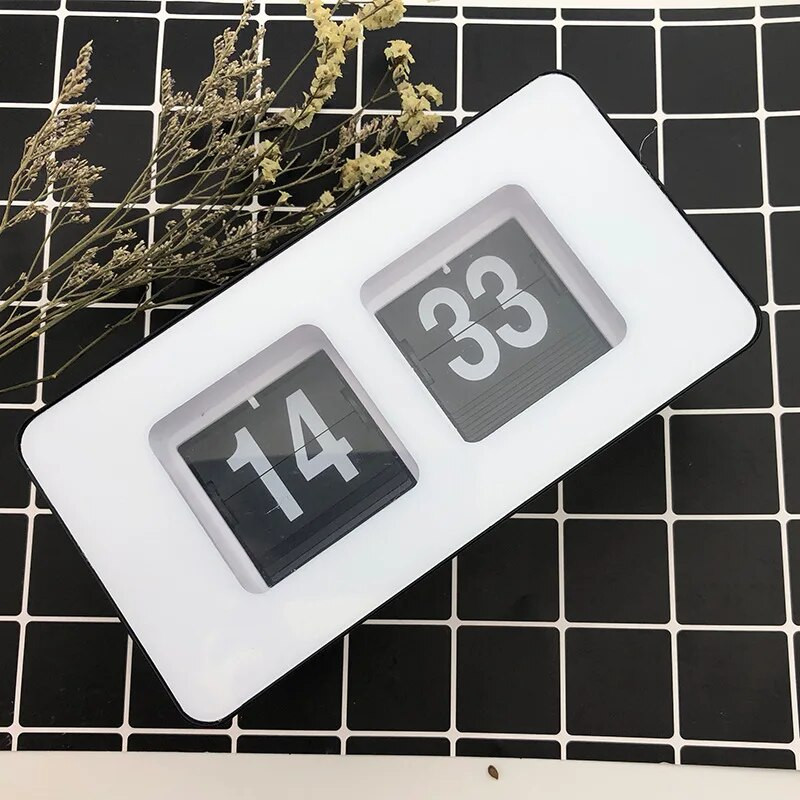 Flip-kell, Retro-digitaaltaimer Lehekülje klappkell, Elutoa lauakell, Kontori kodukell Ruutkronograafikell