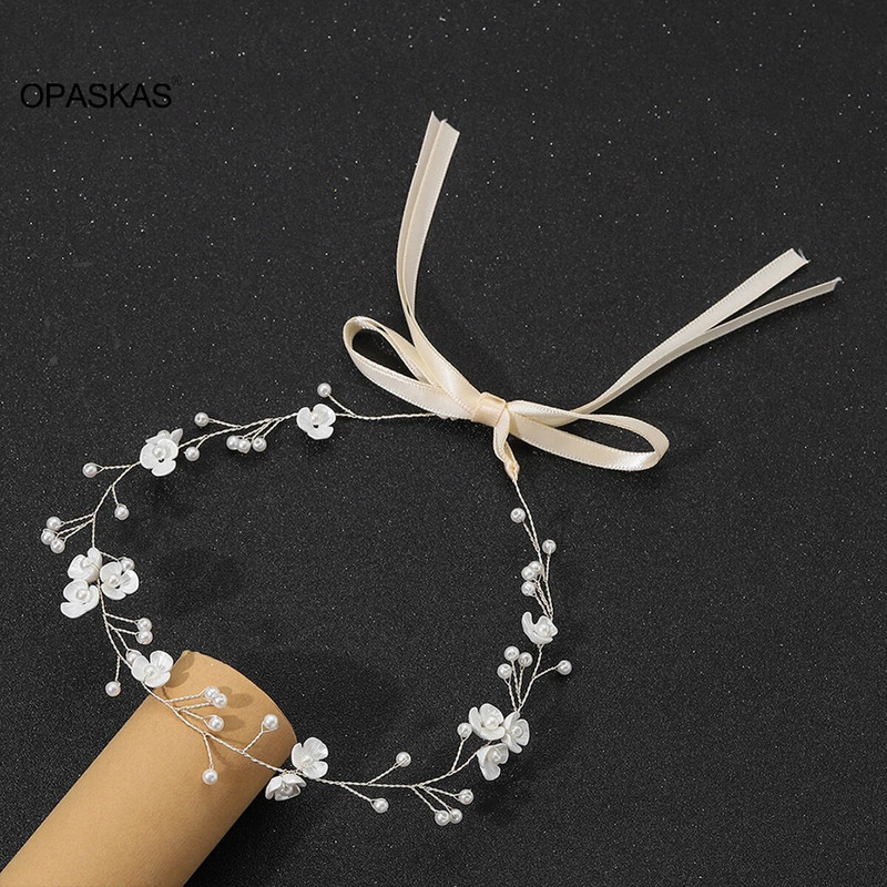 Αξεσουάρ για τα μαλλιά γάμου Κορδέλες για τα μαλλιά Τιάρες για γυναίκες Μόδα Λουλούδι Μαργαριτάρι Κορώνες κεφαλής Πριγκίπισσας για πάρτι φουρκέτες Νυφικά κοσμήματα