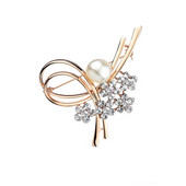 Jaapan ja Korea Kvaliteetne Südamekujulised Prossid Armastus Lill Rhinestones Prossid Tüdrukud Naised Imitatsioon Pärl Pross Korsage