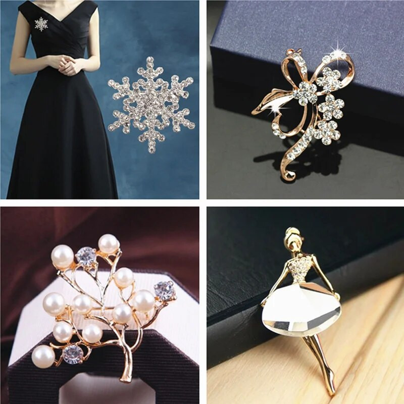 Jaapan ja Korea Kvaliteetne Südamekujulised Prossid Armastus Lill Rhinestones Prossid Tüdrukud Naised Imitatsioon Pärl Pross Korsage