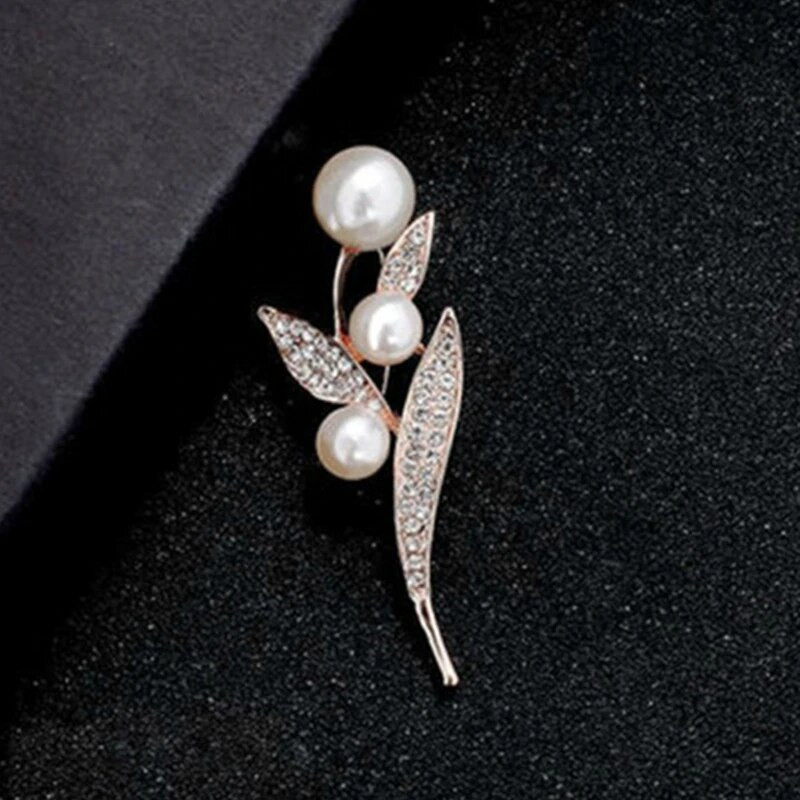 Klevo lapų sagės krištolo imitacijos perlų gėlių sagės segtukai moterims vestuvių nuotakos vakarėliui papuošalų segtukas naujas mados korsažas