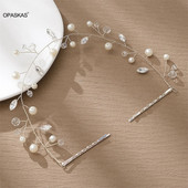 Lihtne juuksepael pulmajuukseaksessuaarid helmed kristallist tiaarad mood hõbedase värvi ballipeaehte pruudijuukse ehted naistele