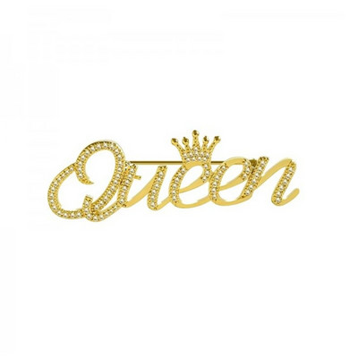 Rhinestone`i kuninganna prossid Kristallpross naistele kroonkirjad Pary Office Pross Pins Kingitused Uus mood naiste ülikond korsaat