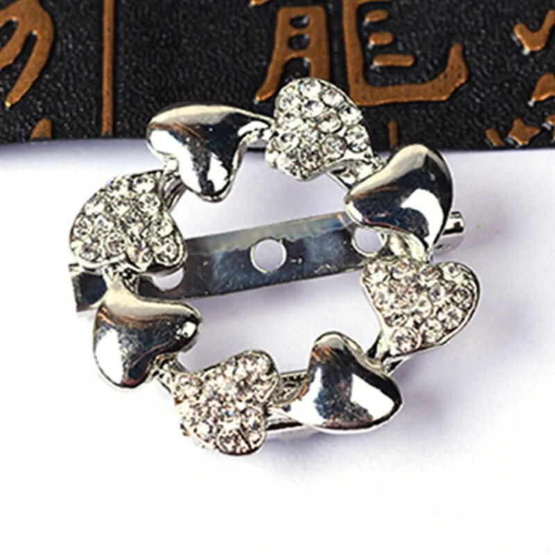 Vintage posrebreni kamenčići cvjetni broš igla kristalni nakit odjevni dodaci za žene šal kopča broševi dvostruke namjene