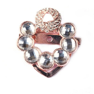 Karštai parduokite dvigubos paskirties širdies krištolinio akmens sagę Prabangiai imituoti perlų krištoliniai hidžabo segtukai Šalikai sagčių priedai Dovanų segtukai