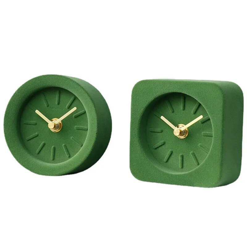 Dekoracija dnevnog boravka Nordijski stolni sat Kreativni stolni sat od kosmičkog cementa Mute Betonski mini sat Stolni sat 탁상용 시계