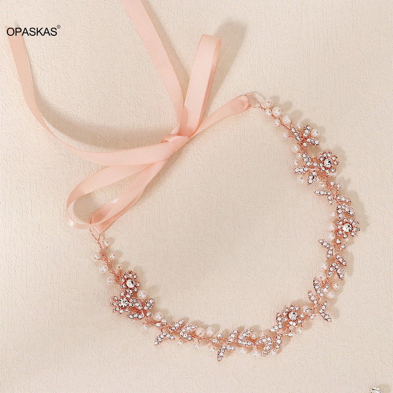 Bridal Flower Hairband 2023 New Tiara Headband Rose Golden Girl Headwear Prom Wedding Hair Στολίδι Στέμμα Δώρο για γυναίκες