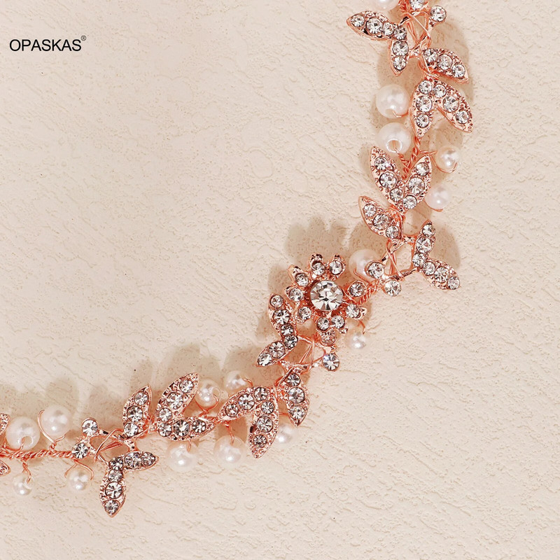 Bridal Flower Hairband 2023 New Tiara Headband Rose Golden Girl Headwear Prom Wedding Hair Στολίδι Στέμμα Δώρο για γυναίκες