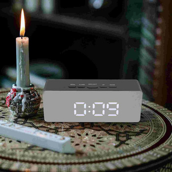Ρολόι Ξυπνητήρι Ψηφιακό Τραπέζι Led Κρεβατοκάμαρα Καθρέφτης Γραφείο για Νυχτερινό Ηλεκτρονικό Ημερολόγιο Ταξιδίου Υπνοδωμάτια Βαριάς θερμοκρασίας Ενήλικες