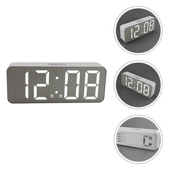 Часовник Аларма Цифрова светодиодна маса Спалня Огледало Бюро за нощно Електронен календар за пътуване Места за спане Висока температура Възрастни