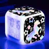 Animaciniai filmukai Vaikų žadintuvai Vaikų žadintuvai Kelių spalvų besikeičiantys LED naktiniai laikrodžiai Kambario apdaila berniukams ir mergaitėms