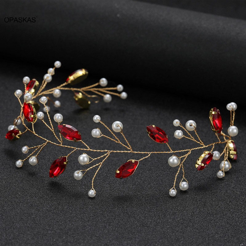 Ženske vrpce za kosu Tijare od vinove loze Stakleni kamenčići Biserne glave i tijare Princezine tijare Alati za oblikovanje kose Nakit za kosu vjenčane mladenke