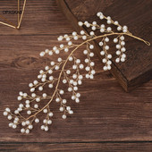 Lehekujuline pärl juukserõngas juuksepael Mood Kuldsed juuksed viinapuu peakate Pulmapruut Tiaras Juukseehted 2023 Moodne peakate