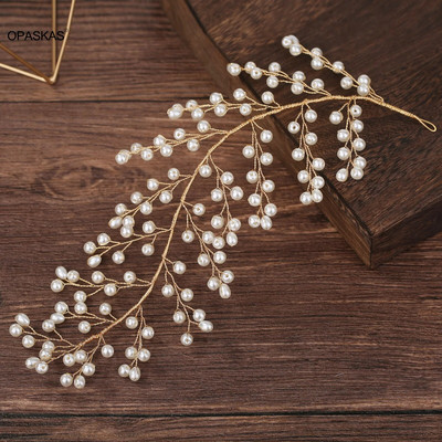 Lehekujuline pärl juukserõngas juuksepael Mood Kuldsed juuksed viinapuu peakate Pulmapruut Tiaras Juukseehted 2023 Moodne peakate