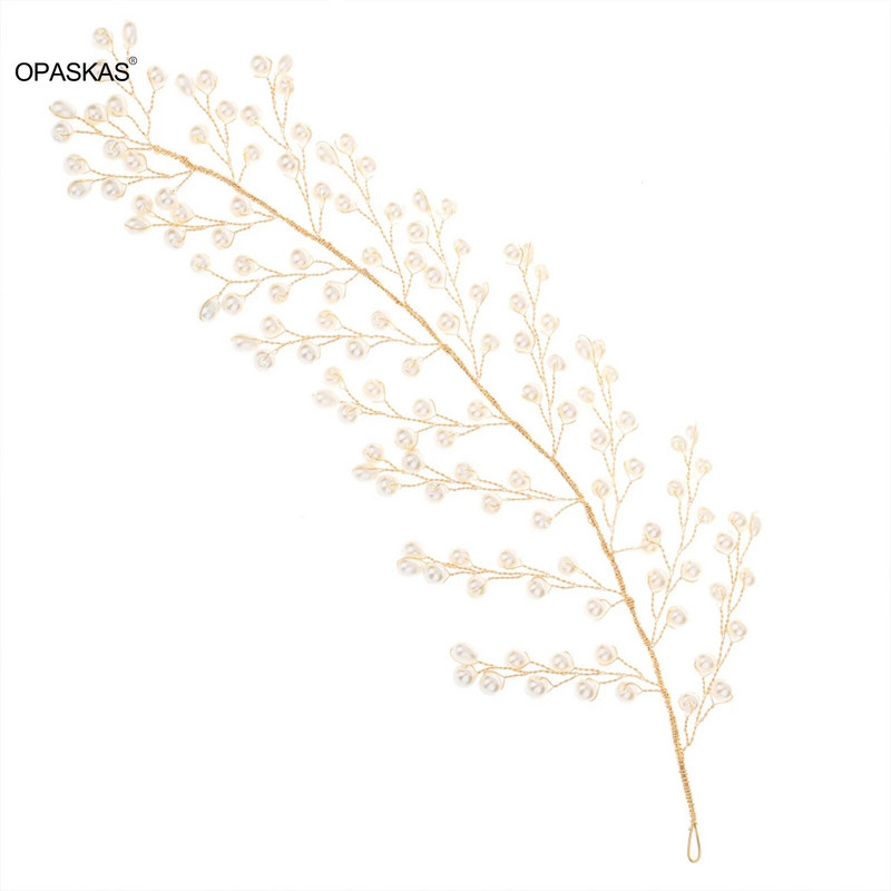 Lehekujuline pärl juukserõngas juuksepael Mood Kuldsed juuksed viinapuu peakate Pulmapruut Tiaras Juukseehted 2023 Moodne peakate