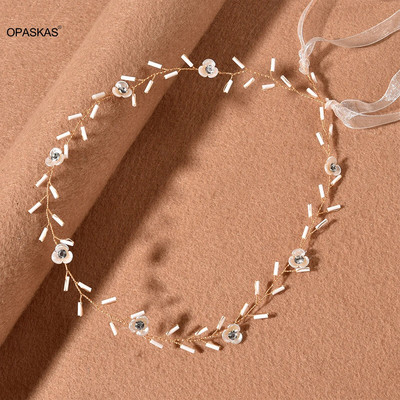 Traka za kosu za mladenke Vjenčane tijare s cvjetnim obručima za kosu za žene Pokrivala za glavu srebrne/zlatne boje Traka za glavu Princess nakit za kosu