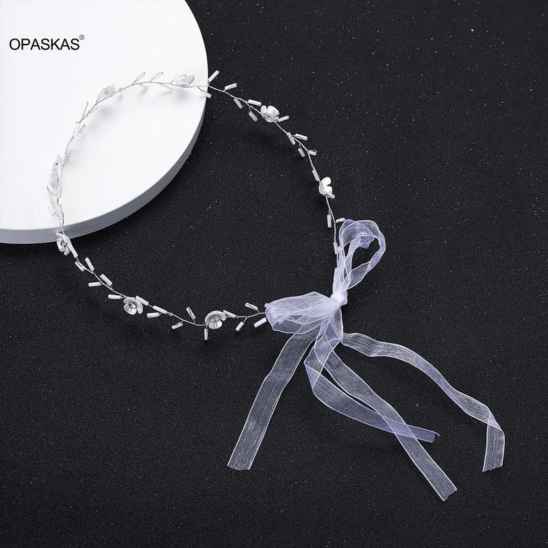 Traka za kosu za mladenke Vjenčane tijare s cvjetnim obručima za kosu za žene Pokrivala za glavu srebrne/zlatne boje Traka za glavu Princess nakit za kosu