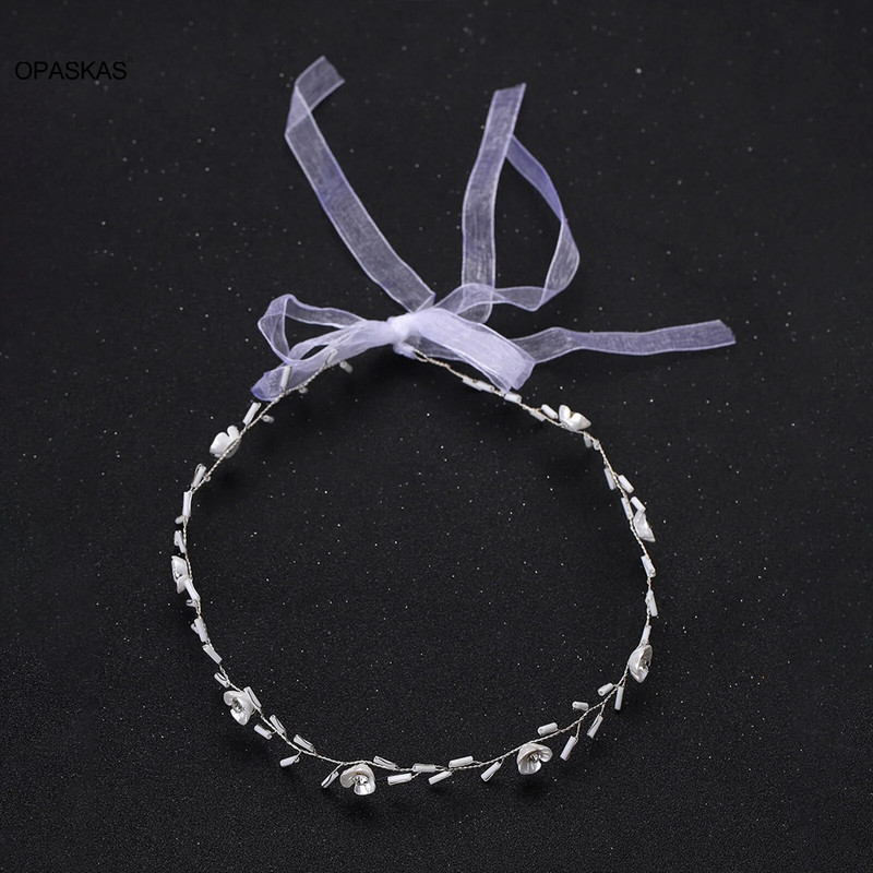 Traka za kosu za mladenke Vjenčane tijare s cvjetnim obručima za kosu za žene Pokrivala za glavu srebrne/zlatne boje Traka za glavu Princess nakit za kosu