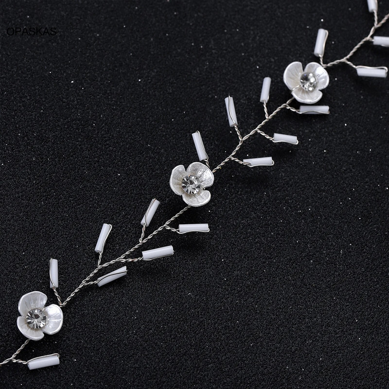 Traka za kosu za mladenke Vjenčane tijare s cvjetnim obručima za kosu za žene Pokrivala za glavu srebrne/zlatne boje Traka za glavu Princess nakit za kosu