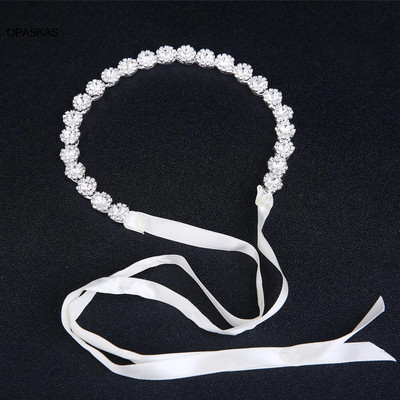 Naiste juuksepael pulmajuuste aksessuaarid on lihtne kristallist peapael lindiga Mood Pruudijuukseehted 2023 Uus peakate