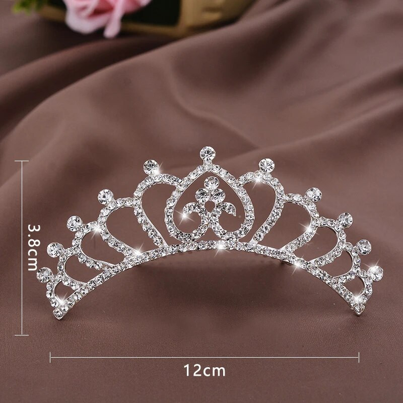 Dječja princeza Kristalne tijare i krune Dječja traka za glavu za djevojčice Ukosnice sa vještačkim kamenčićima Svadbeni dodaci za kosu Nakit